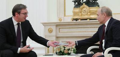 Президент Сербии Александр Вучич: спасибо президенту России за "Балканский поток"