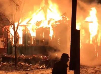 В новогоднюю ночь в Сасовском районе сгорел дом