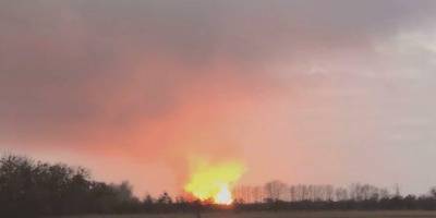 На газопроводе в Полтавской области продолжается пожар, 3500 человек остались без газа
