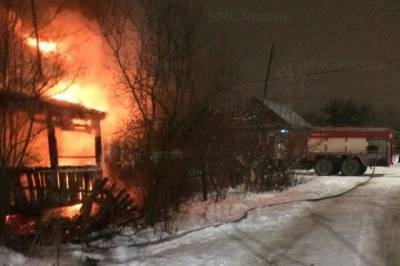 При пожаре в жилом доме под Псковом погибли четыре человека