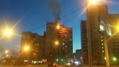 Коммунальная квартира сгорела на юго-западе Петербурга