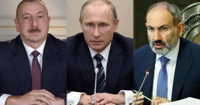 Путин проведет переговоры с Пашиняном и Алиевым в Москве