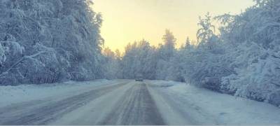 ГИБДД Карелии предупредила о морозах и порекомендовала водителям иметь запас топлива в дороге
