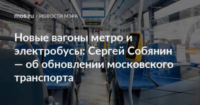 Новые вагоны метро и электробусы: Сергей Собянин — об обновлении московского транспорта