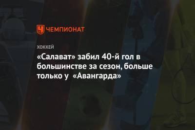 «Салават» забил 40-й гол в большинстве за сезон, больше только у «Авангарда»
