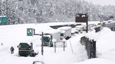 В Японии из-за снегопадов пострадали уже почти 80 человек