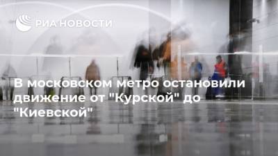 В московском метро остановили движение от "Курской" до "Киевской"