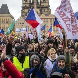 В Праге протестовали против локдауна. Фото
