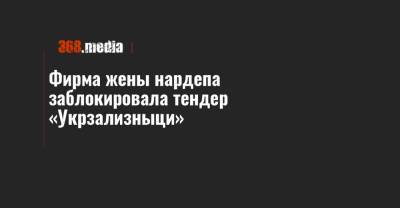 Фирма жены нардепа заблокировала тендер «Укрзализныци»
