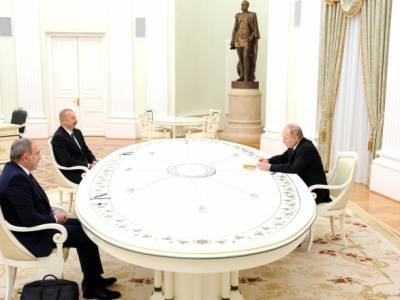 Ситуация в Карабахе: Путин, Алиев и Пашинян проводят встречу в Кремле
