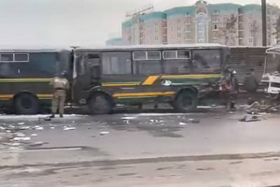 Число пострадавших в аварии с колонной военных автобусов под Москвой выросло