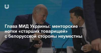 Глава МИД Украины: менторские нотки «старших товарищей» с белорусской стороны неуместны