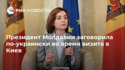 Президент Молдавии заговорила по-украински во время визита в Киев