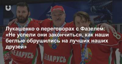 Лукашенко о переговорах с Фазелем: «Не успели они закончиться, как наши беглые обрушились на лучших наших друзей»