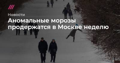 Аномальные морозы продержатся в Москве неделю