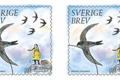 В Швеции в честь 18-летия экоактивистки Греты Тунберг выпустили почтовую марку