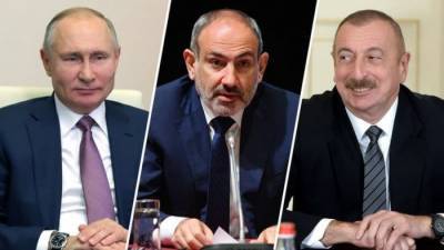 Путин проводит в Кремле трёхсторонние переговоры с Алиевым и Пашиняном