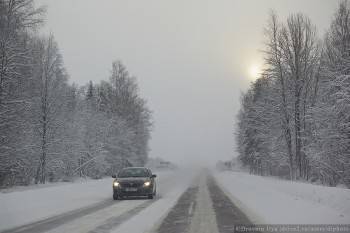 ГИБДД сообщает о рекордно низких температурах на федеральных трассах