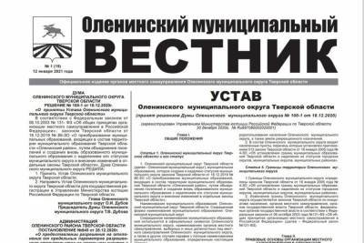 В Тверской области полностью завершён переход от Оленинского района к муниципальному округу
