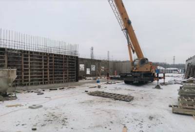 Морозы не помеха: строительство здания полиции в Кудрово идет по графику
