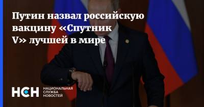Путин назвал российскую вакцину «Спутник V» лучшей в мире