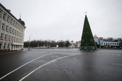 С 18 января в Пскове начнут демонтировать ель и новогодние украшения
