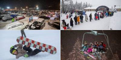 «Прекрасно провели время в очереди, три часа стояли»: репортаж с горнолыжных курортов под Минском