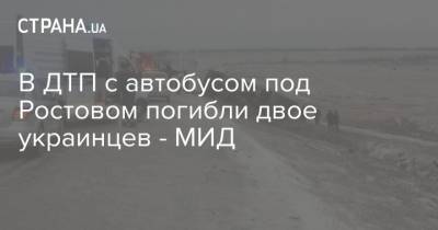 В ДТП с автобусом под Ростовом погибли двое украинцев - МИД