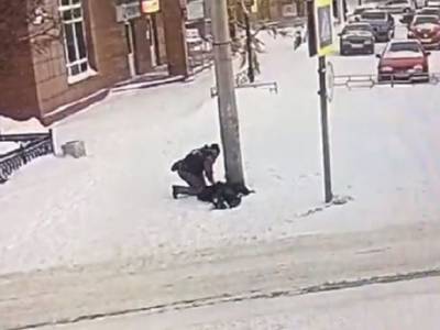 «У меня бабушка так упала, так у нее еще и сумку украли»: в соцсетях обсуждают видео, где водитель спас человека, лежавшего в снегу