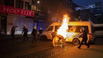 Волнения в Брюсселе: 100 человек задержано