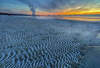 Застывшая красота: фотограф показала песчано-ледяную пустыню в Сосновом Бору