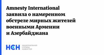 Amnesty International заявила о намеренном обстреле мирных жителей военными Армении и Азербайджана