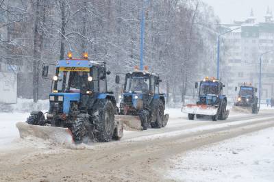 В Липецке устраняют последствия снегопада