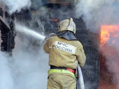 В крупном пожаре в Челябинской области мужчина получил ожоги