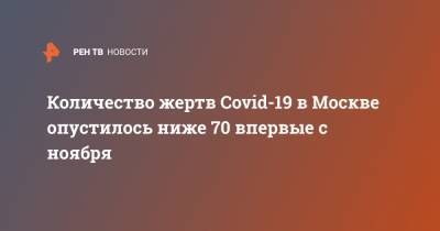 Количество жертв Covid-19 в Москве опустилось ниже 70 впервые с ноября