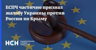 ЕСПЧ частично признал жалобу Украины против России по Крыму