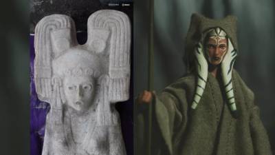 В Мехико нашли древнюю статую женщины в головном уборе из «Звездных войн»