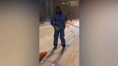 Лыжник-зацепер устроил гонки по заснеженным дорогам Липецка