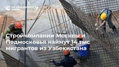 Стройкомпании Москвы и Подмосковья наймут 14 тыс мигрантов из Узбекистана