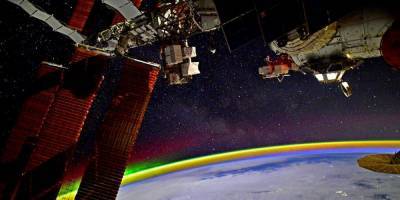 Космонавты засняли полярное сияние с МКС