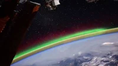 Космонавт опубликовал видео северного сияния с борта МКС