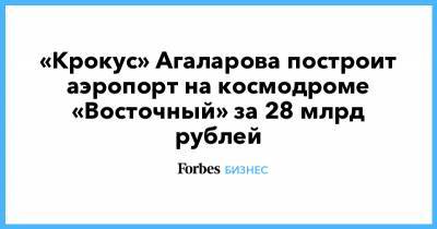 «Крокус» Агаларова построит аэропорт на космодроме «Восточный» за 28 млрд рублей