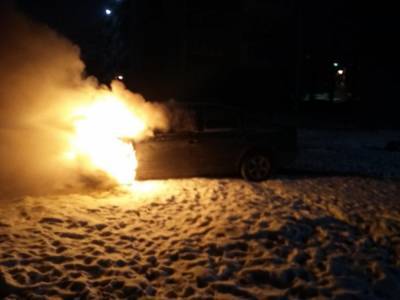 Фото: Volkswagen Passat сгорел в поселке имени Свердлова