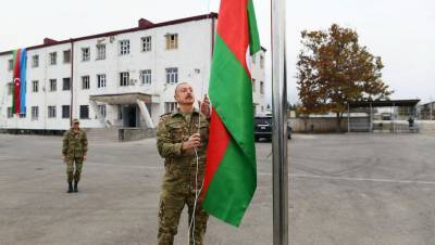 Алиев принял участие в церемонии закладки фундамента аэропорта в Карабахе