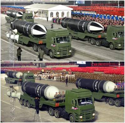 На военном параде в Северной Корее продемонстрировали новую баллистическую ракету