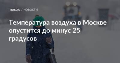 Температура воздуха в Москве опустится до минус 25 градусов