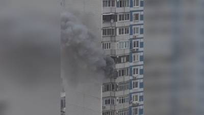 В пожаре на западе Москвы пострадал один человек