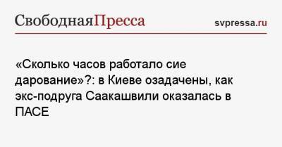 «Сколько часов работало сие дарование»?: в Киеве озадачены, как экс-подруга Саакашвили оказалась в ПАСЕ