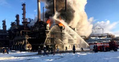 На территории завода в Калуше произошел пожар
