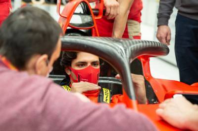 Карлос Сайнс впервые опробовал симулятор Ferrari